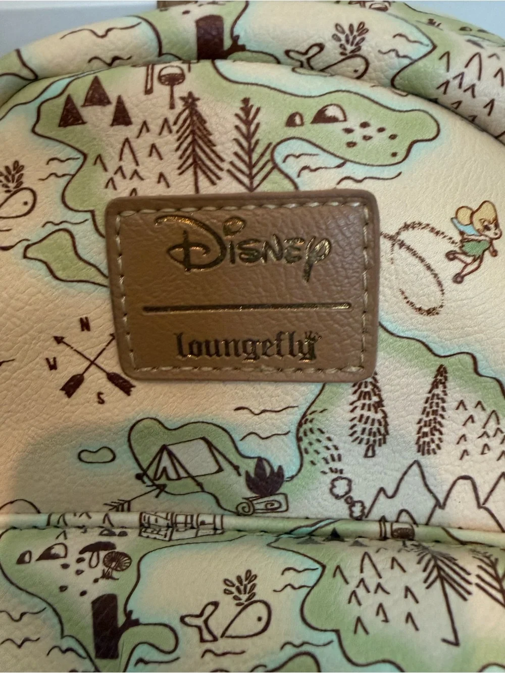 Loungefly Peter Pan Green Adventure Print backpack